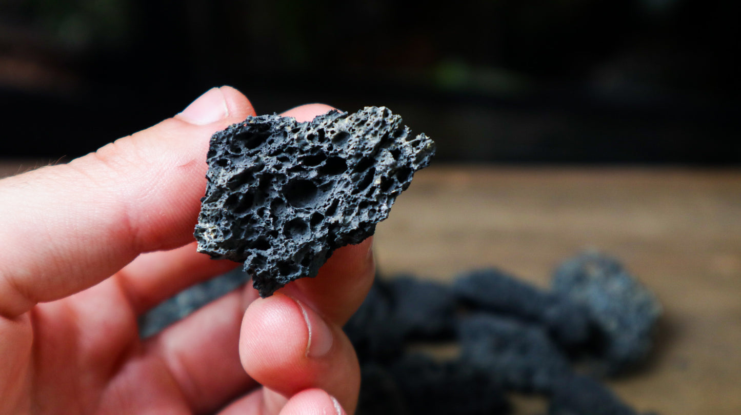 Black Lava Rock Small 2-4cm  (UK Delivery Only) - Terrarium Designs